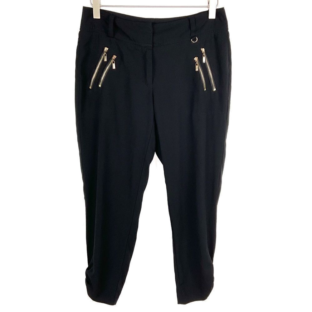 Cache Black Gold Hardware Tapered Pants 2